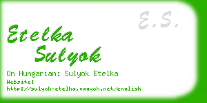 etelka sulyok business card